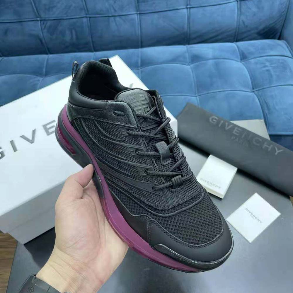 Givenchy Unisex Giv 1 Sneakers in Leather and Mesh-Purple - image 7