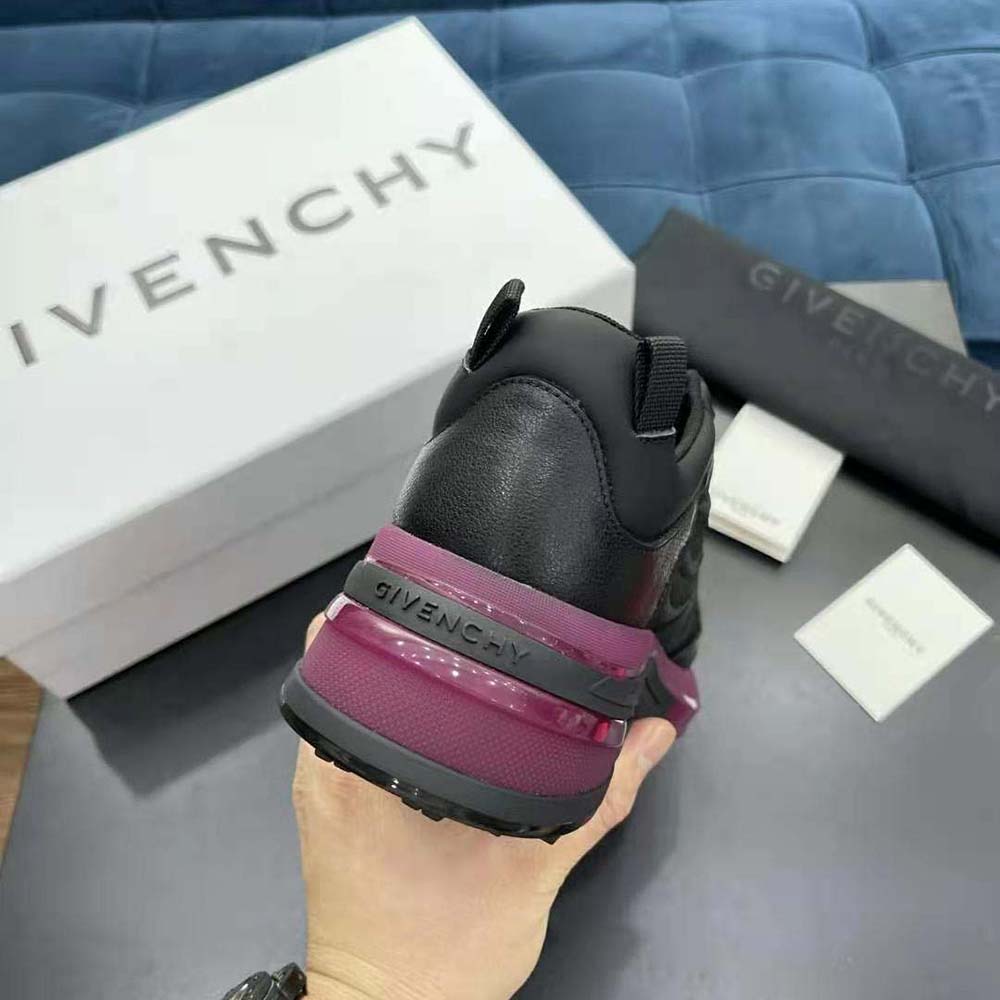 Givenchy Unisex Giv 1 Sneakers in Leather and Mesh-Purple - image 10