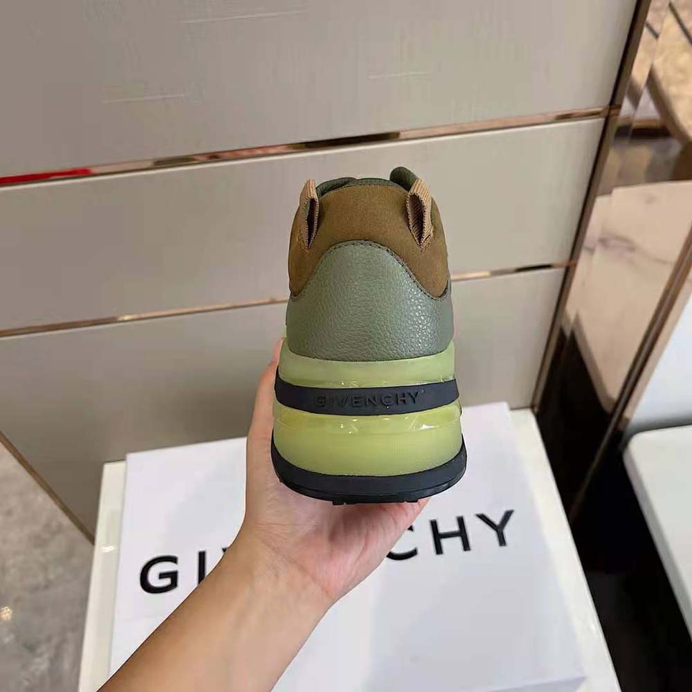 Givenchy Unisex Giv 1 Sneakers in Leather and Mesh-Green - image 7