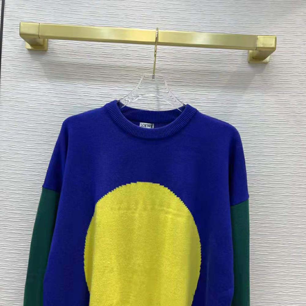 Loewe Women Circle Intarsia Sweater in Wool - image 5