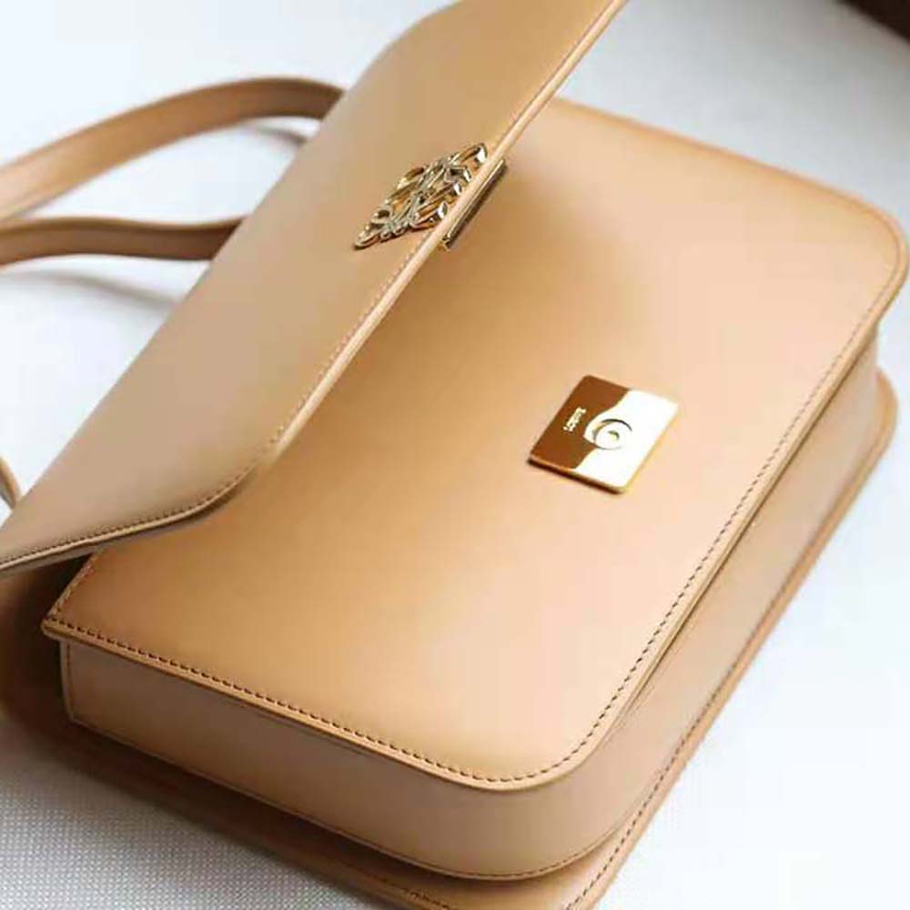 Loewe Women Goya Bag in Silk Calfskin-Brown - image 6