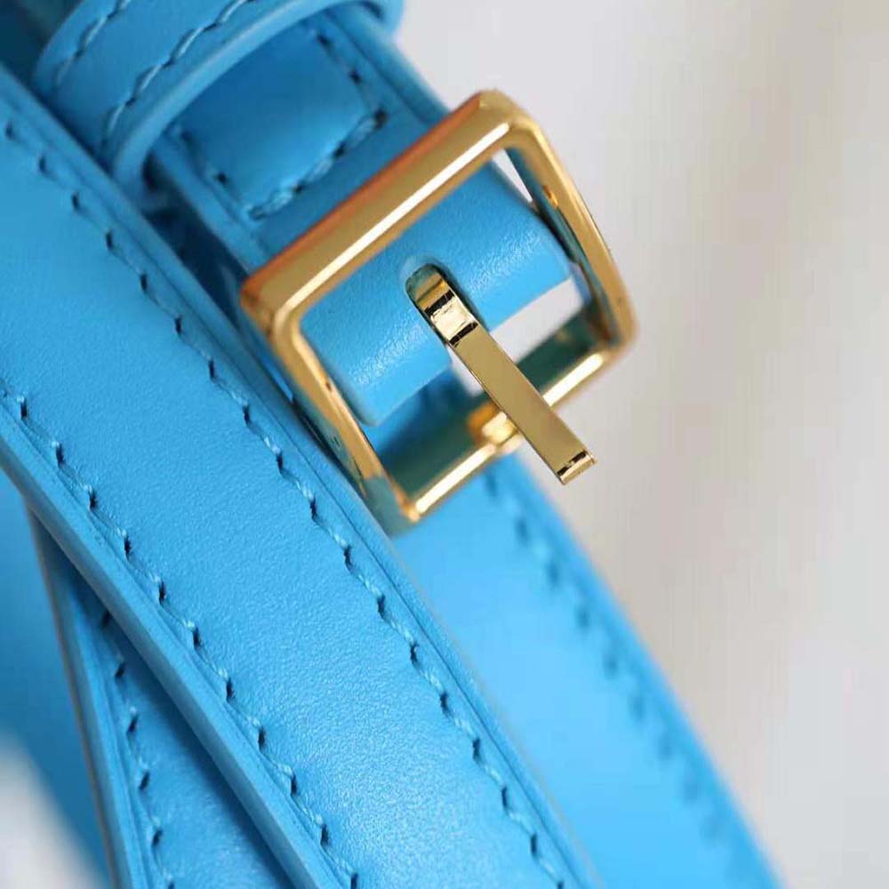Loewe Women Goya Bag in Silk Calfskin-Blue - image 7