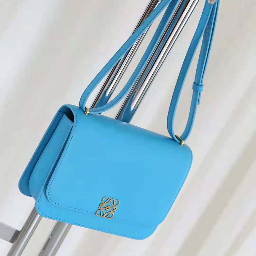 Loewe Women Goya Bag in Silk Calfskin-Blue - image 4
