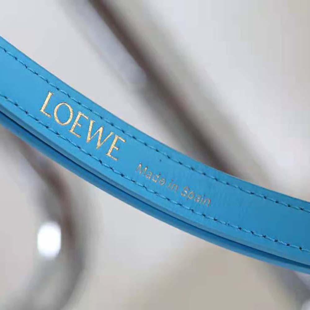 Loewe Women Goya Bag in Silk Calfskin-Blue - image 9