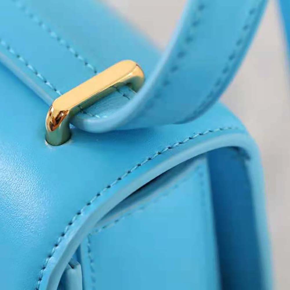 Loewe Women Goya Bag in Silk Calfskin-Blue - image 8