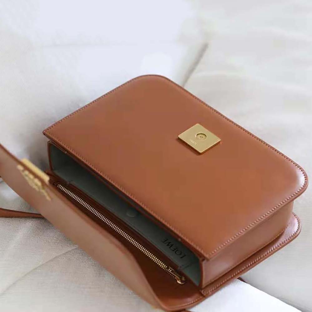 Loewe Women Goya Bag in Silk Calfskin-Brown - image 6