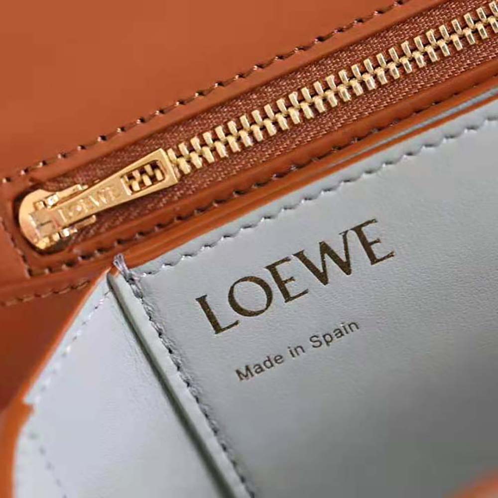 Loewe Women Goya Bag in Silk Calfskin-Brown - image 9