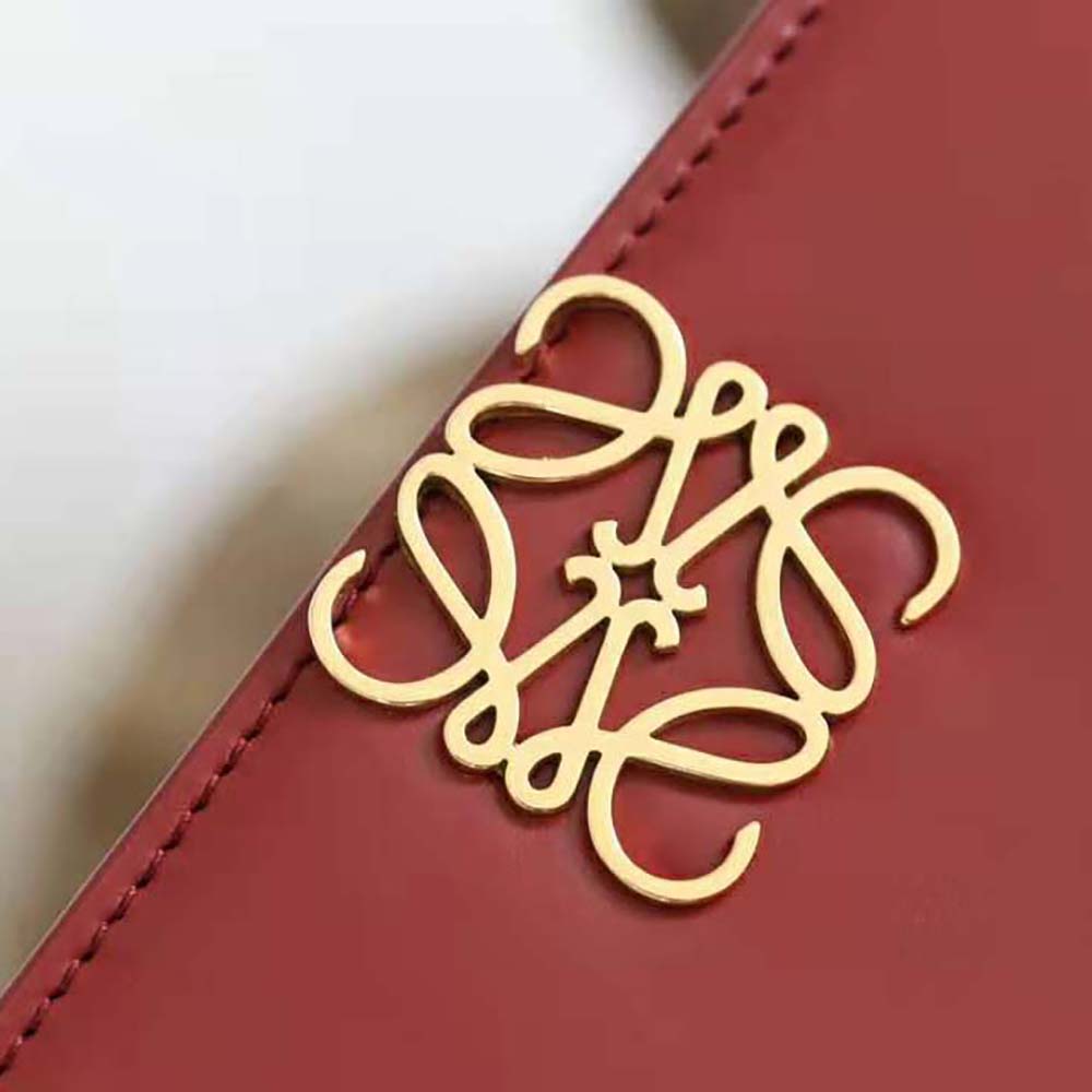 Loewe Women Goya Bag in Silk Calfskin-Maroon - image 8