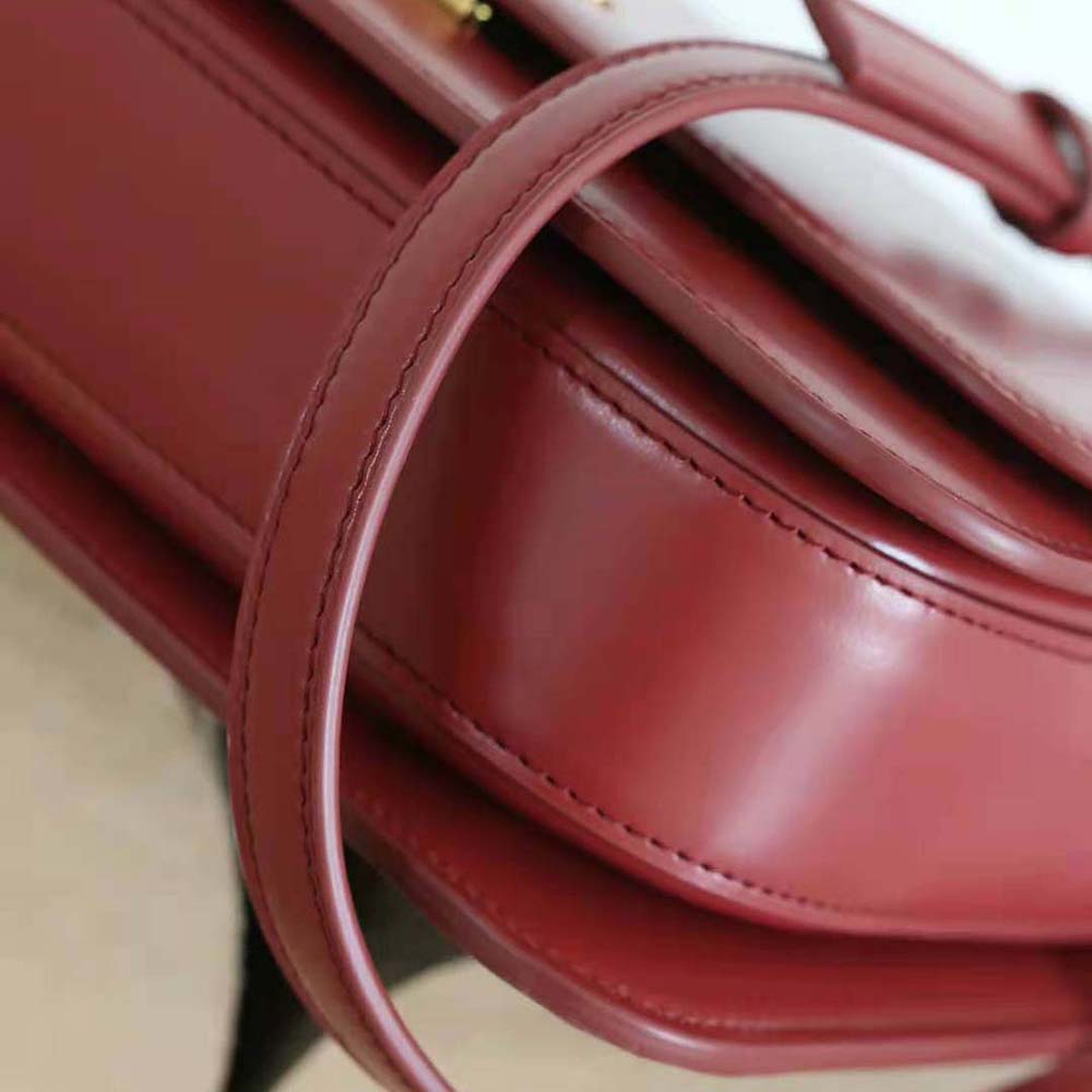 Loewe Women Goya Bag in Silk Calfskin-Maroon - image 7