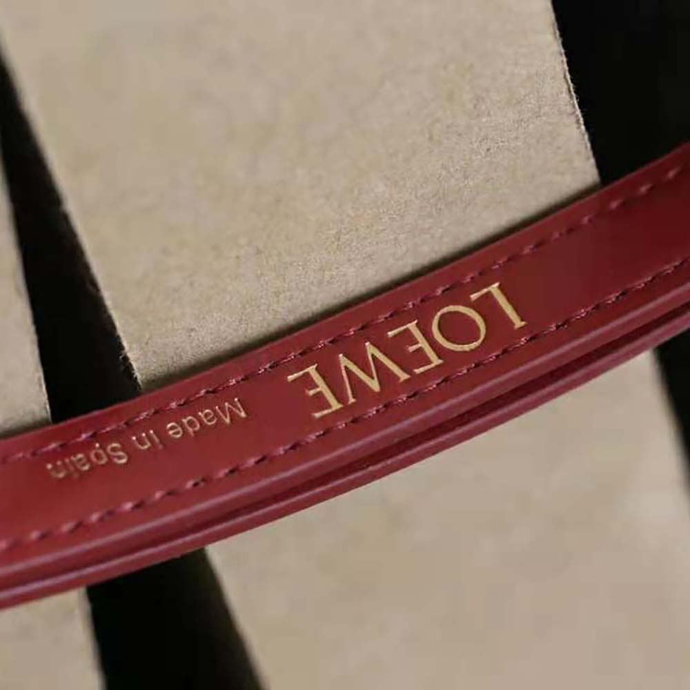 Loewe Women Goya Bag in Silk Calfskin-Maroon - image 9