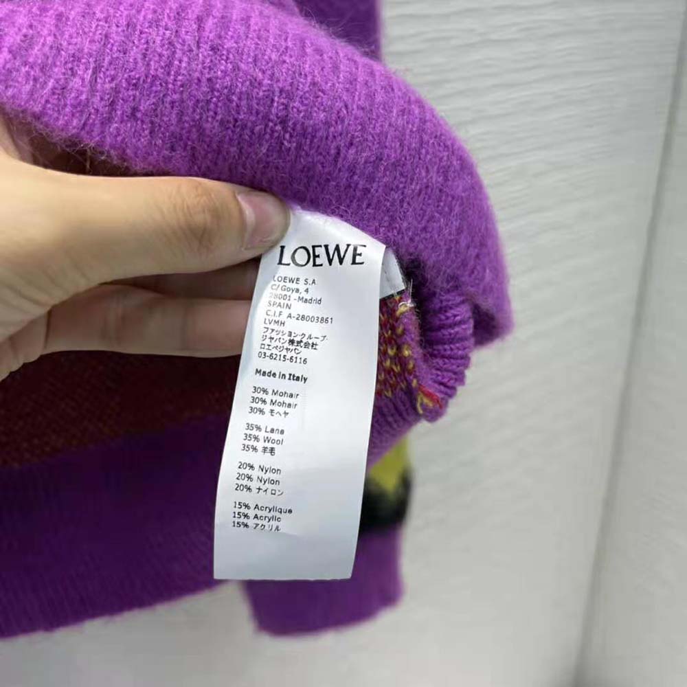 Loewe Women Intarsia Turtle Neck Sweater in Wool - image 10