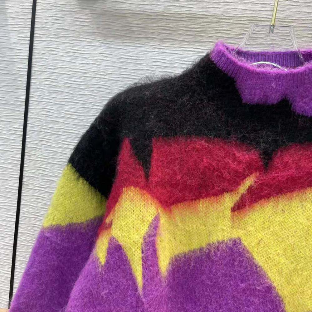 Loewe Women Intarsia Turtle Neck Sweater in Wool - image 6