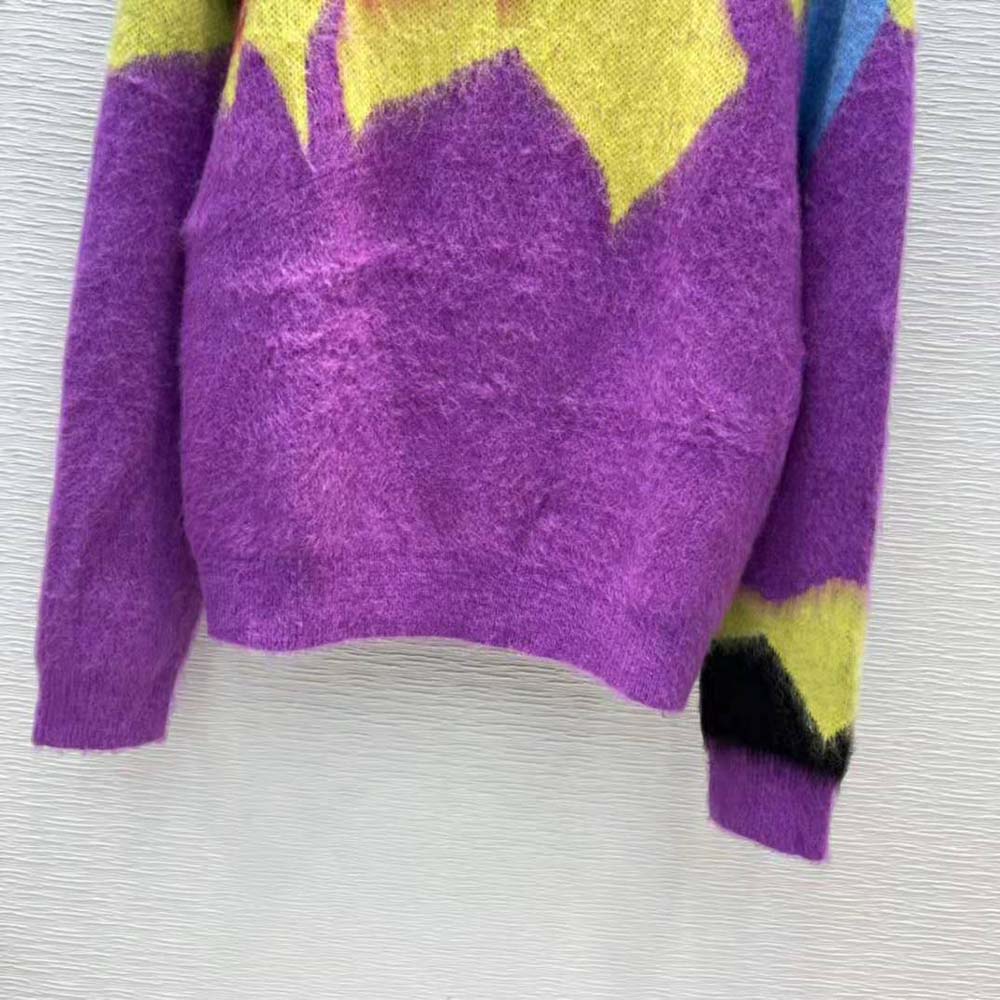 Loewe Women Intarsia Turtle Neck Sweater in Wool - image 9