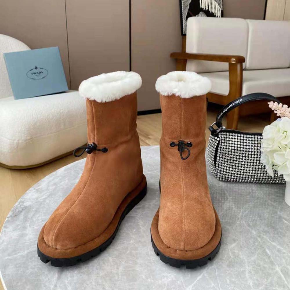 Prada Women Classic Snow Boot Shearling Booties - image 4