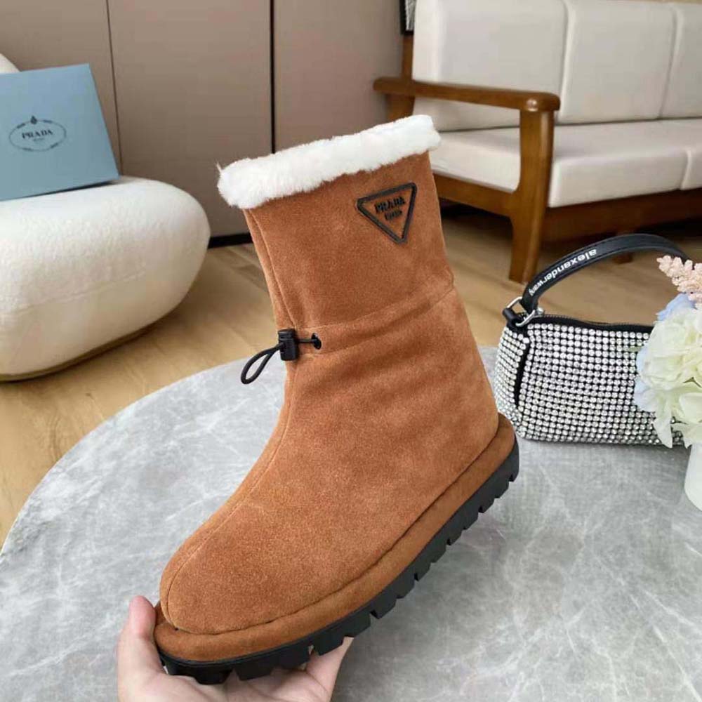 Prada Women Classic Snow Boot Shearling Booties - image 5