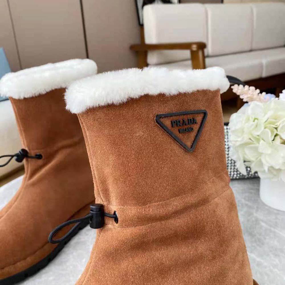 Prada Women Classic Snow Boot Shearling Booties - image 7