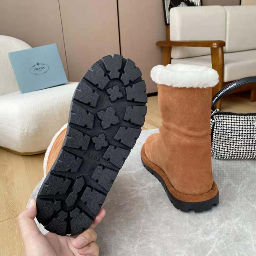 Prada Women Classic Snow Boot Shearling Booties - image 8
