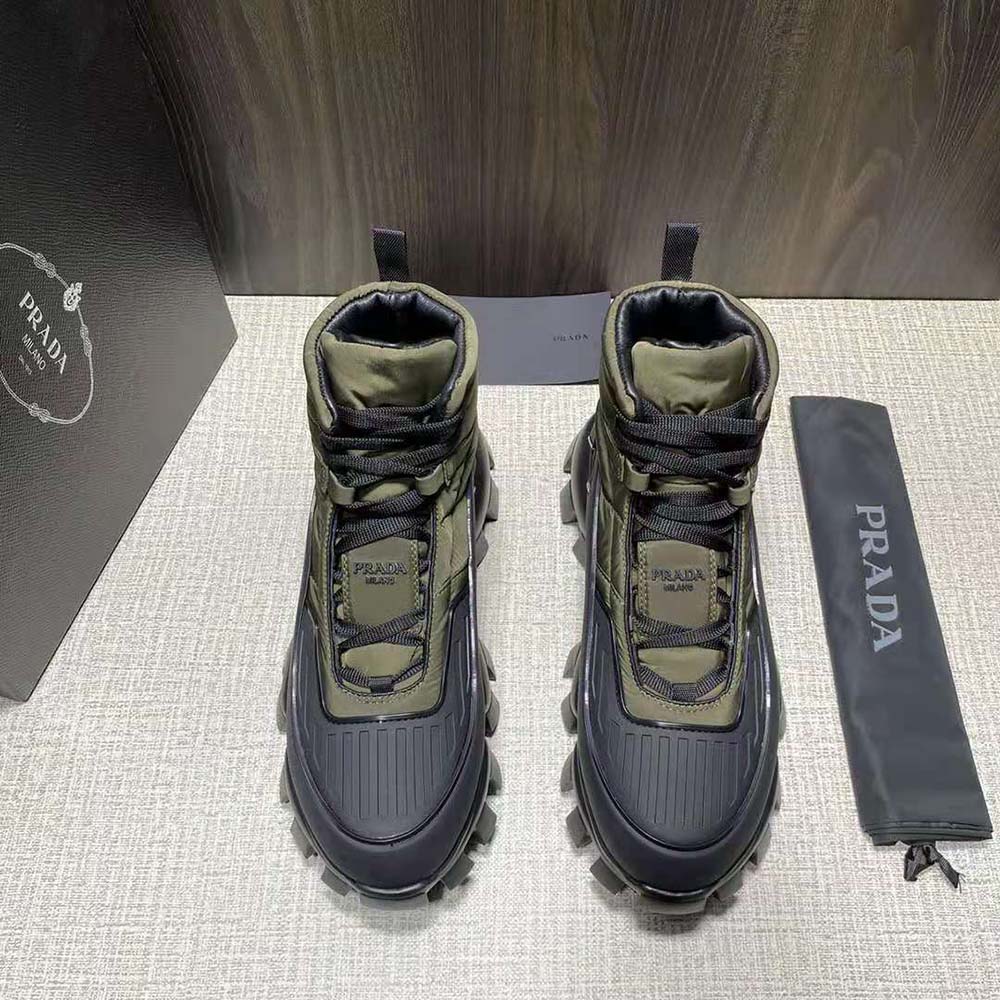 Close-up on cloud-inspired sole of Prada Women Cloudbust Thunder Sneakers