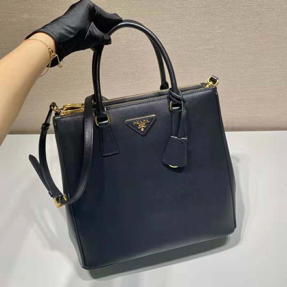 Prada Women Medium Prada Galleria Saffiano Leather Bag-Black - image 4