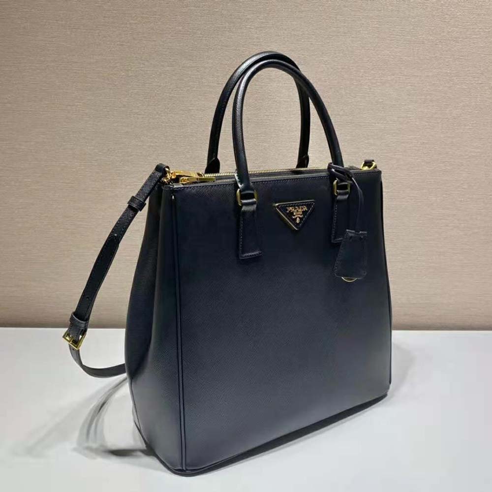 Prada Women Medium Prada Galleria Saffiano Leather Bag-Black - image 5