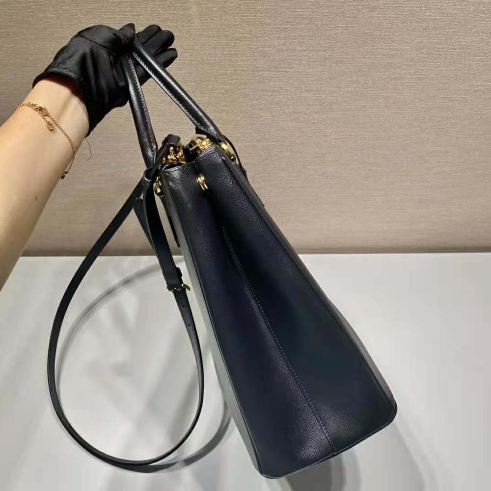 Prada Women Medium Prada Galleria Saffiano Leather Bag-Black - image 6