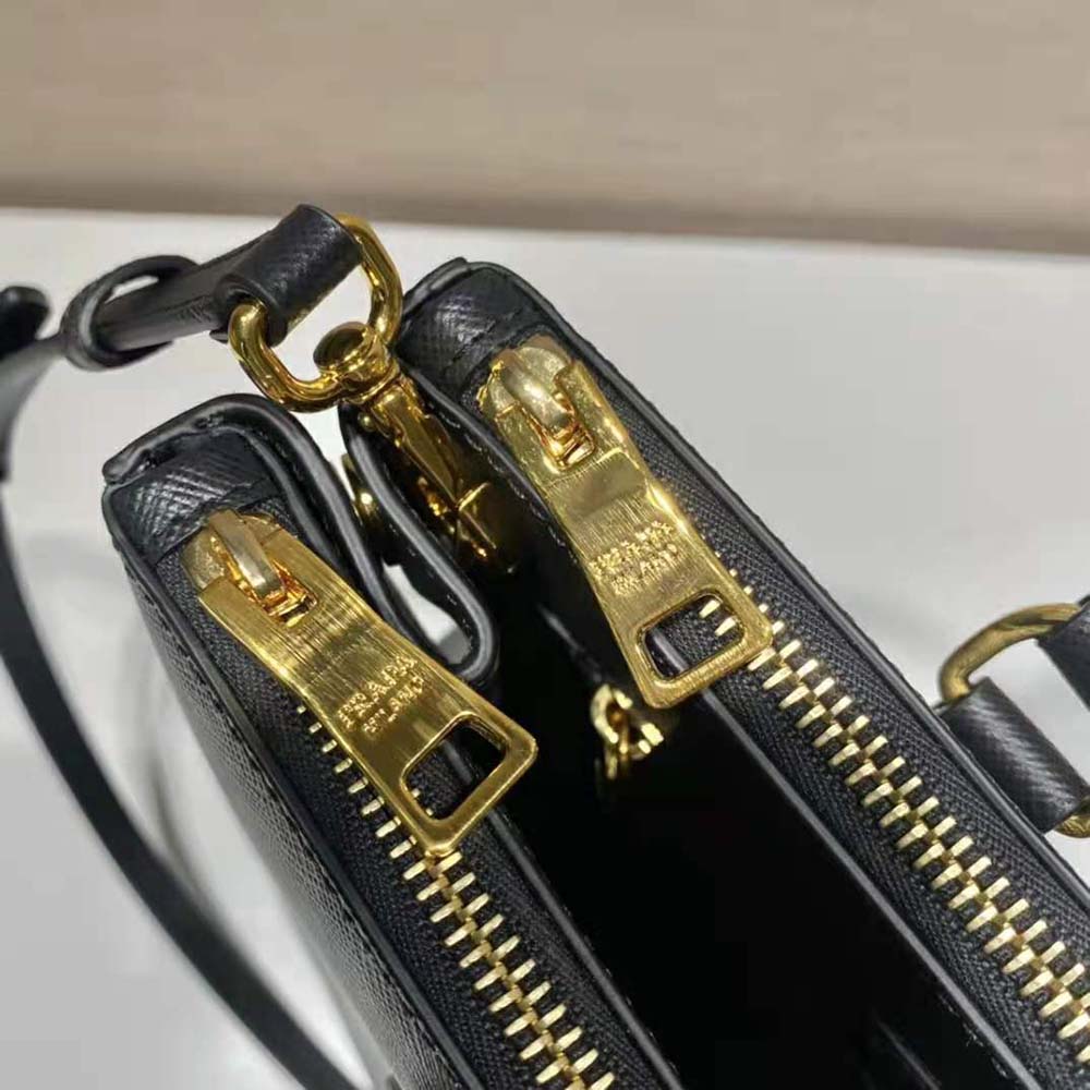 Prada Women Medium Prada Galleria Saffiano Leather Bag-Black - image 9
