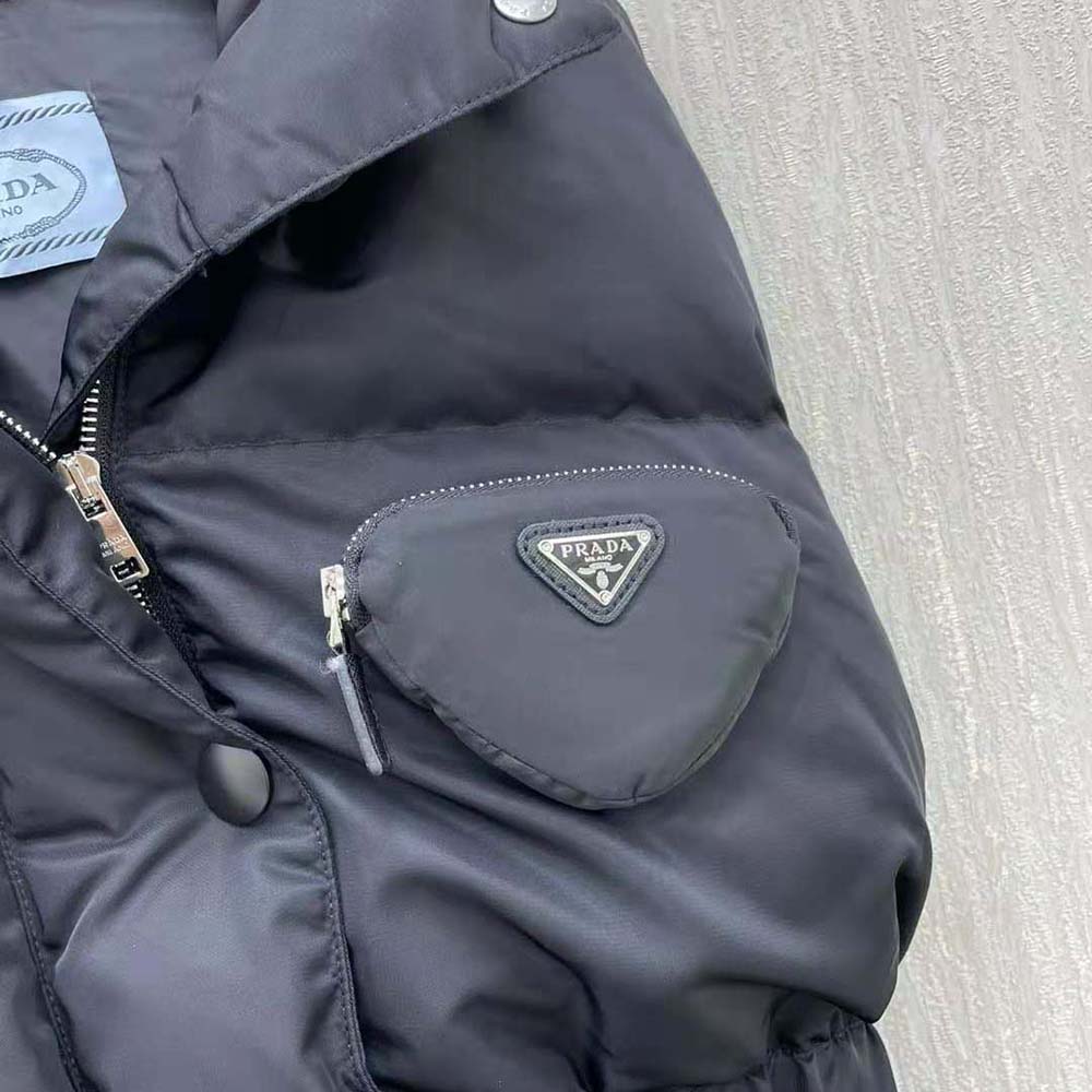 Prada Women Re-Nylon Down Jacket-Black - image 8