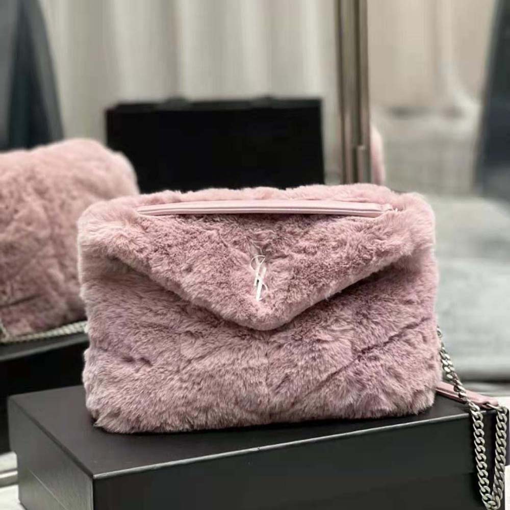 Saint Laurent YSL Women Puffer Small Bag in Merino Shearling and Lambskin - image 2