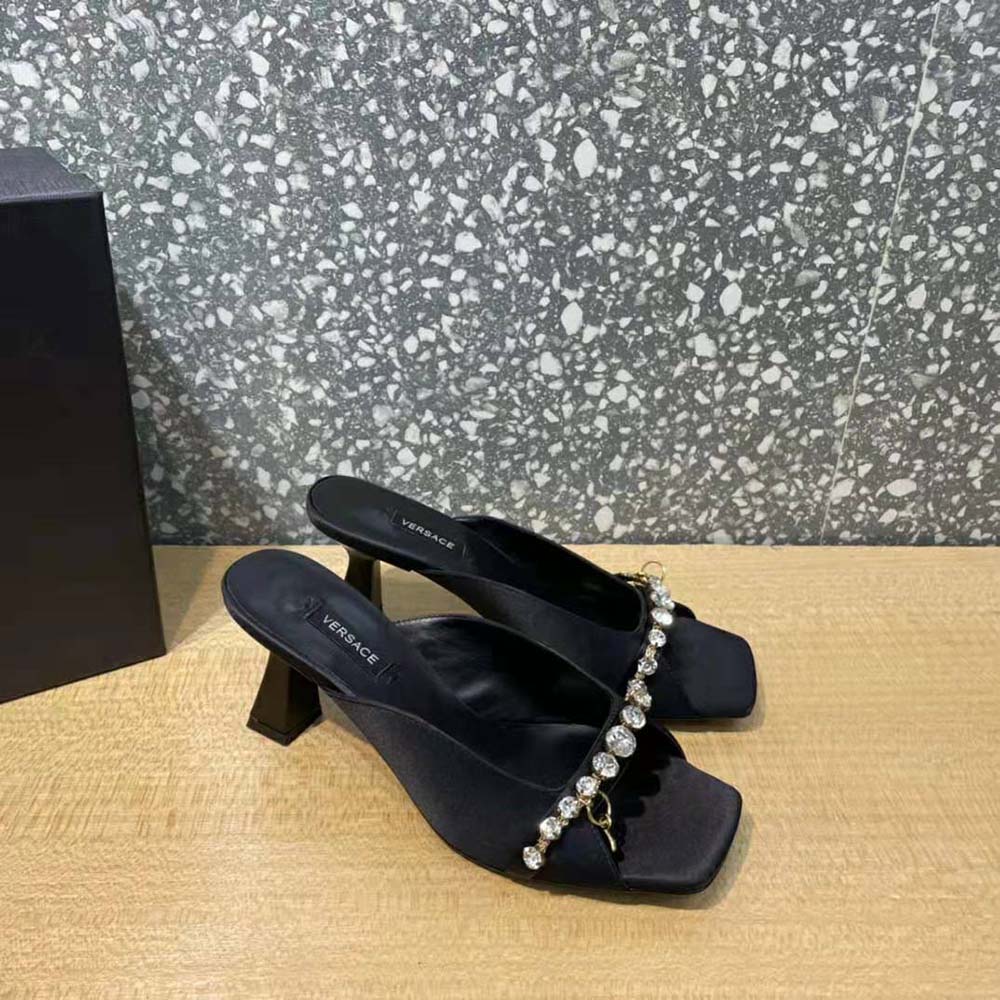 Versace Women Artifact Mid-Heel Mules-Black - image 5