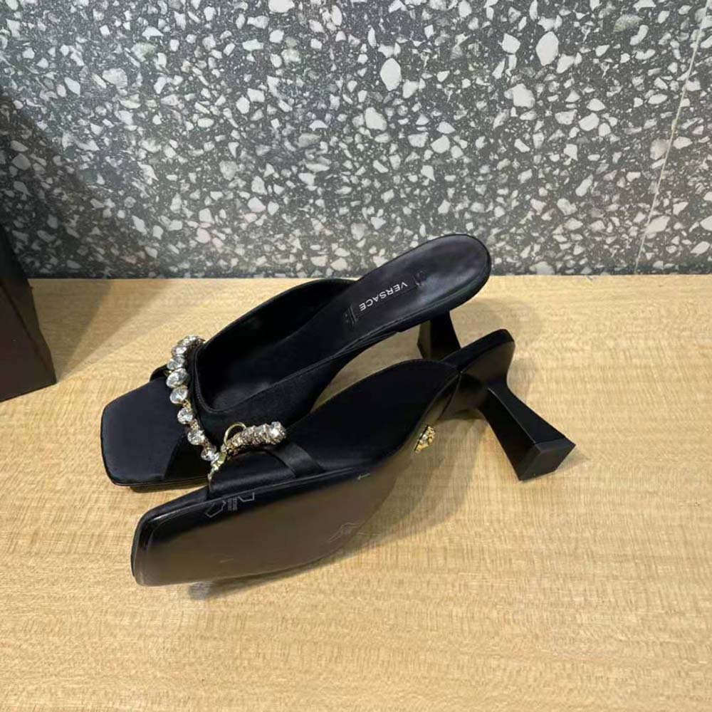 Versace Women Artifact Mid-Heel Mules-Black - image 6