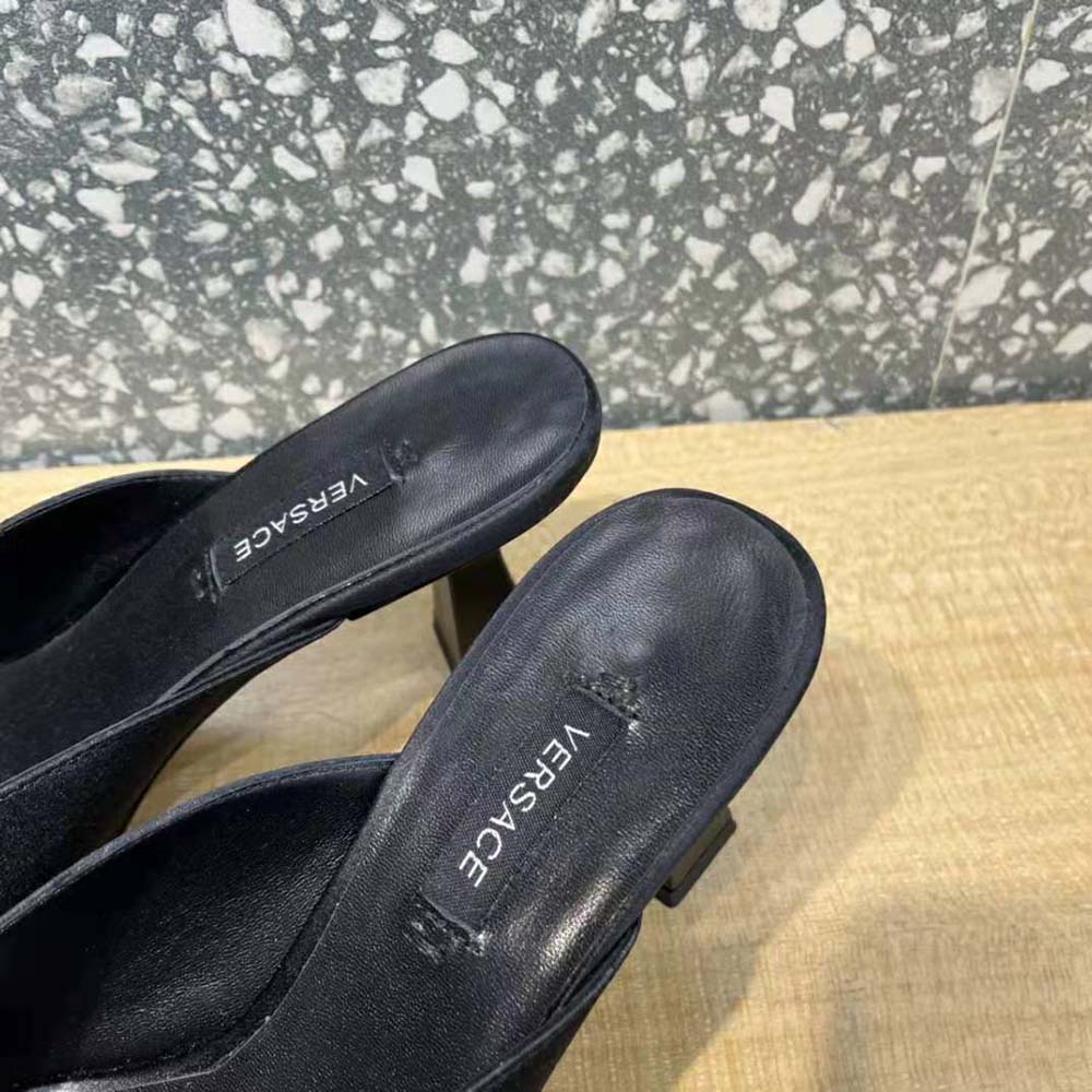 Versace Women Artifact Mid-Heel Mules-Black - image 10