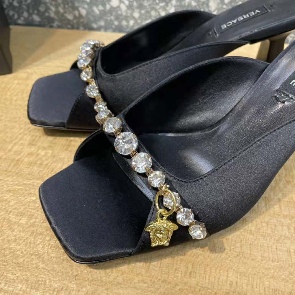 Versace Women Artifact Mid-Heel Mules-Black - image 9