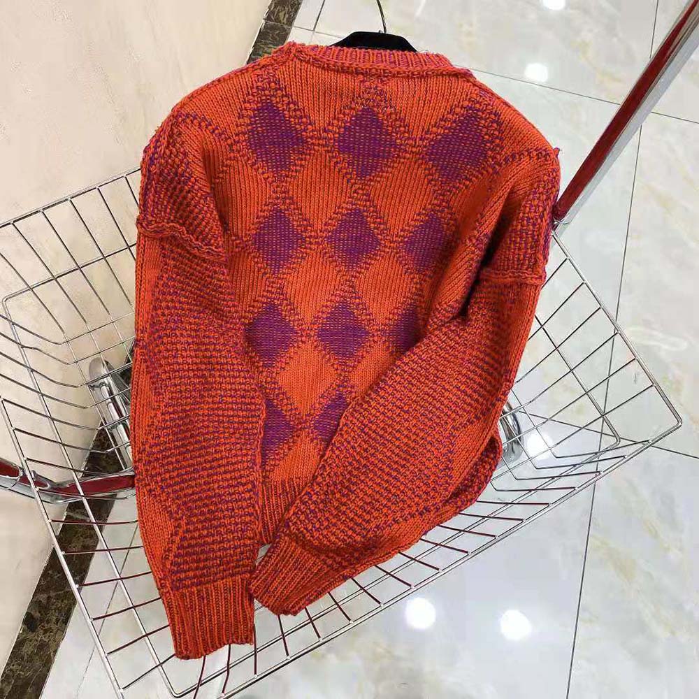Versace Women Logo Argyle Wool and Alpaca Sweater - image 4