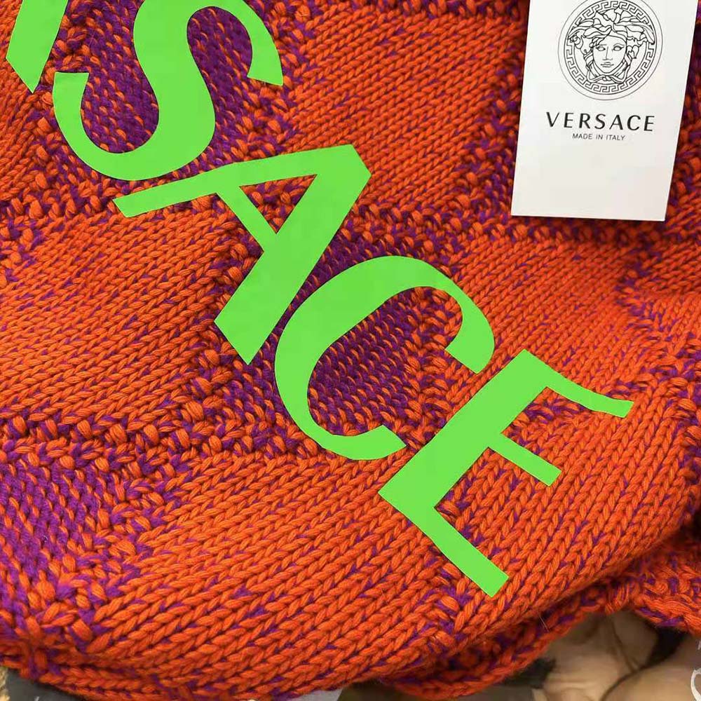 Versace Women Logo Argyle Wool and Alpaca Sweater - image 8