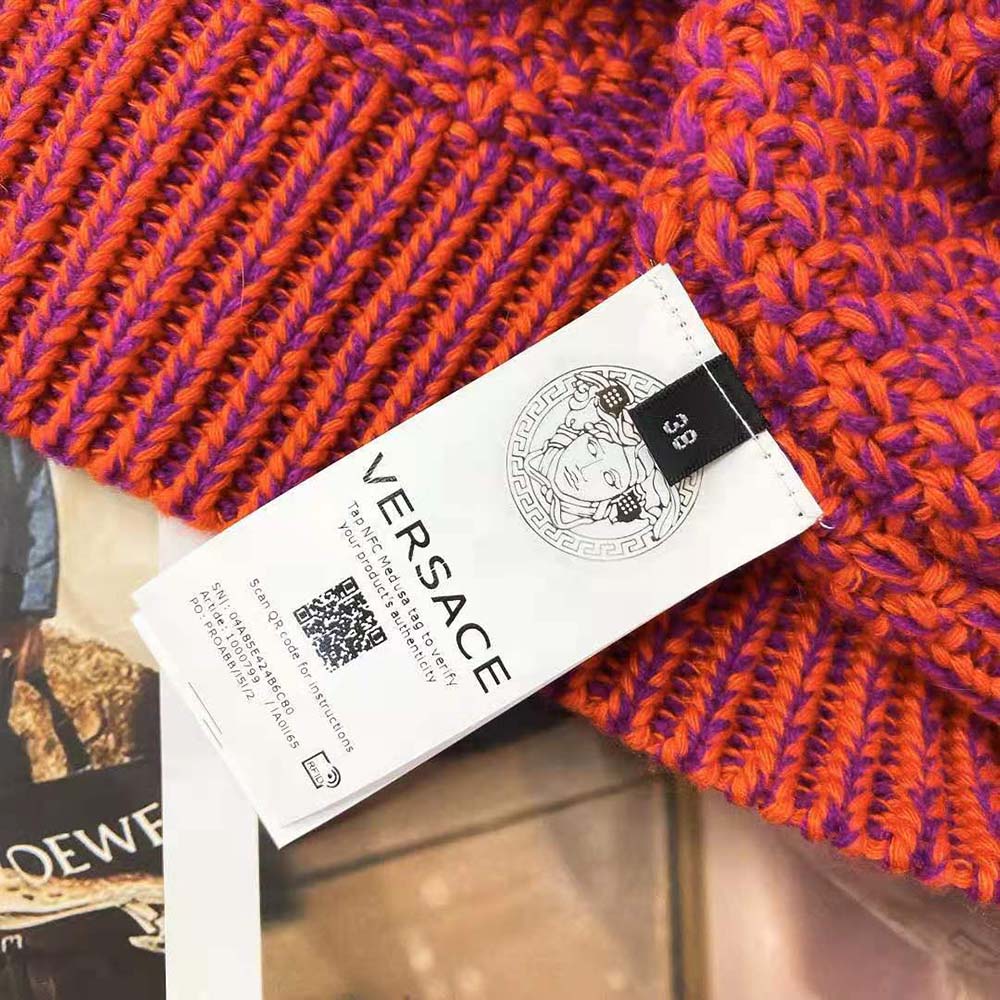 Versace Women Logo Argyle Wool and Alpaca Sweater - image 10