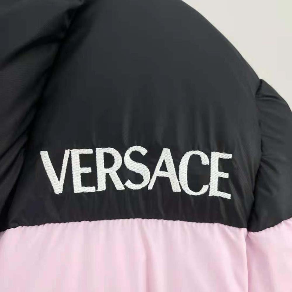 Versace Women Logo Puffer Jacket-Pink - image 7