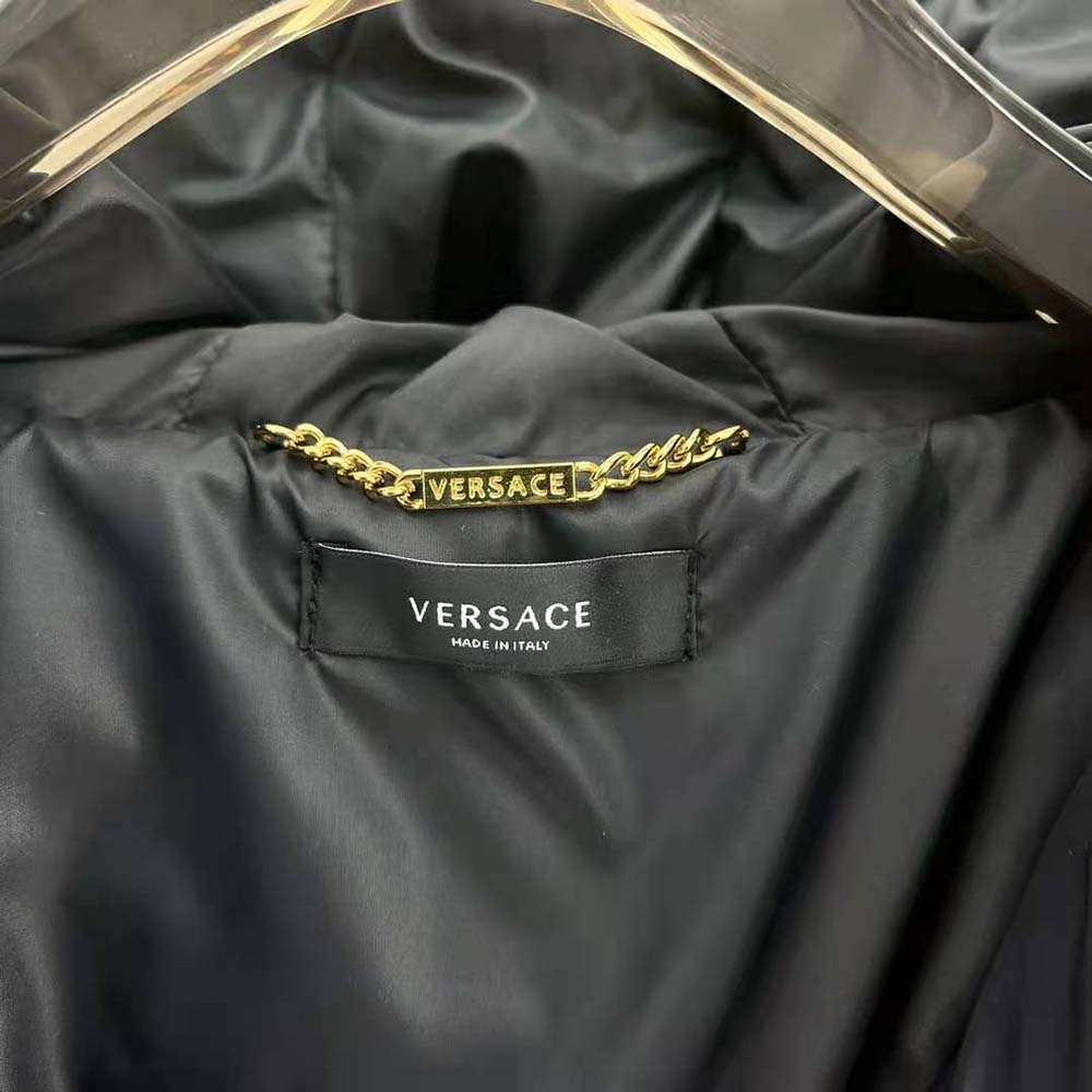 Versace Women Logo Puffer Jacket-Pink - image 9