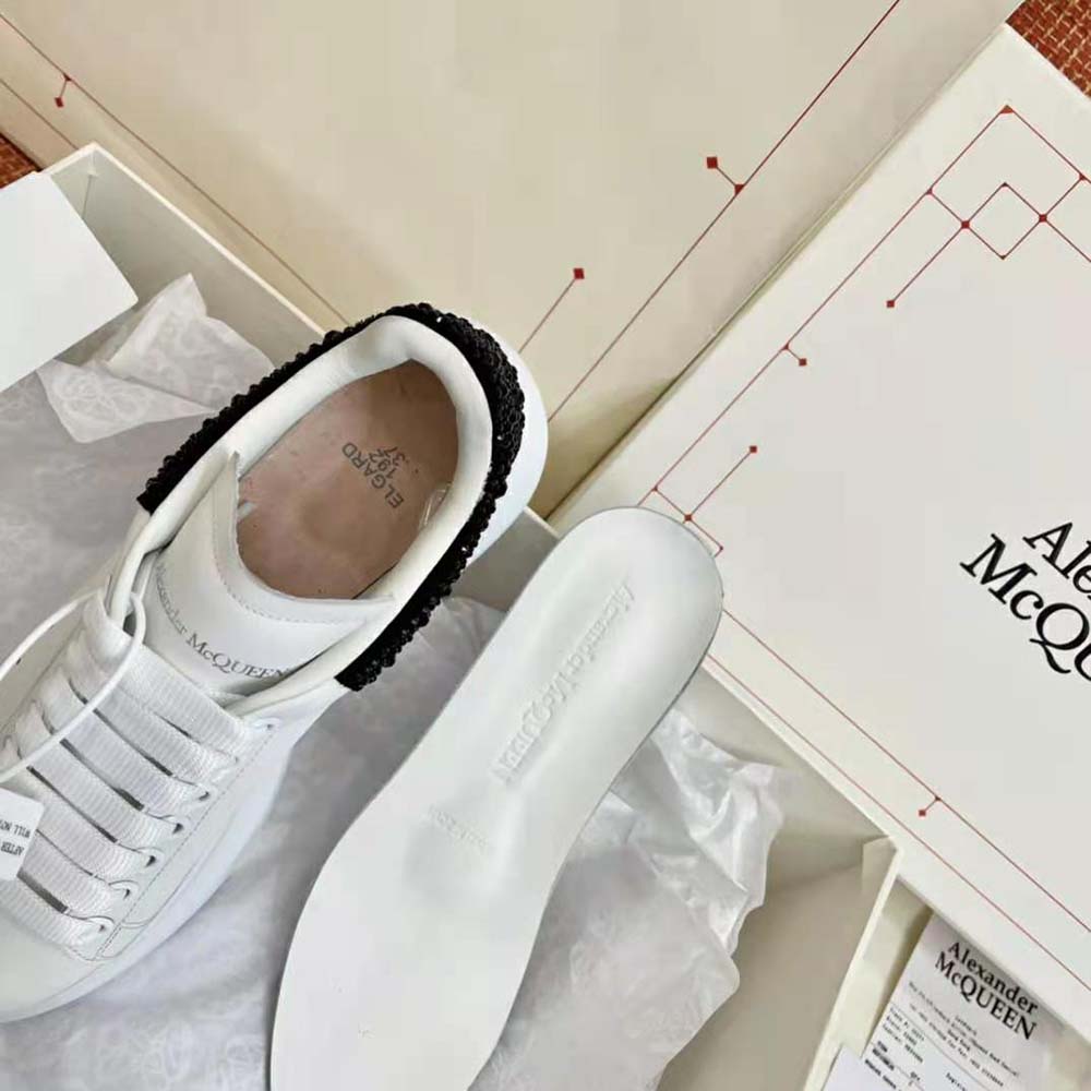 Alexander Mcqueen Women White Smooth Calf Leather Oversized Sneaker - image 7