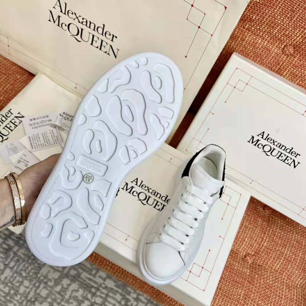 Alexander Mcqueen Women White Smooth Calf Leather Oversized Sneaker - image 9