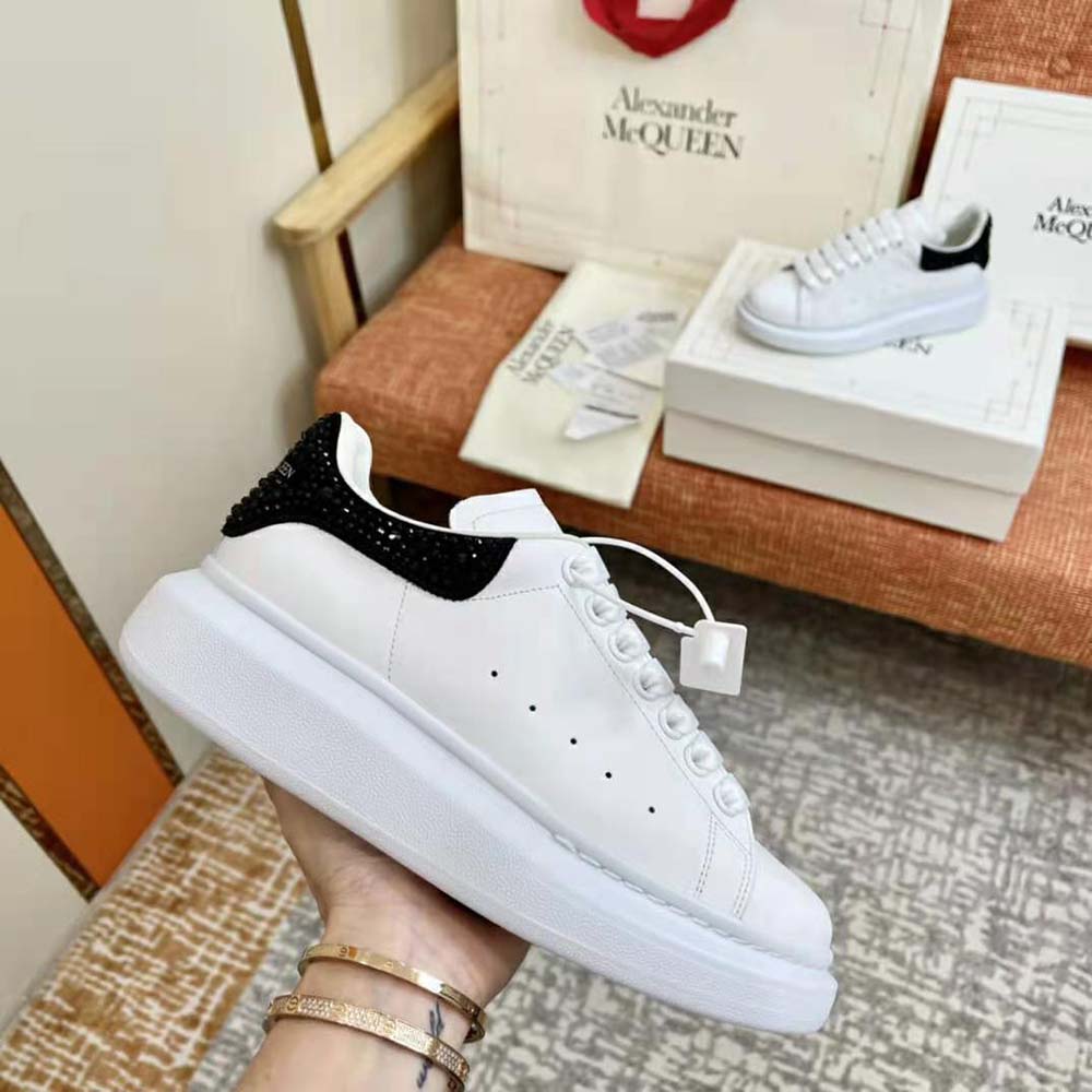 Alexander Mcqueen Women White Smooth Calf Leather Oversized Sneaker - image 8