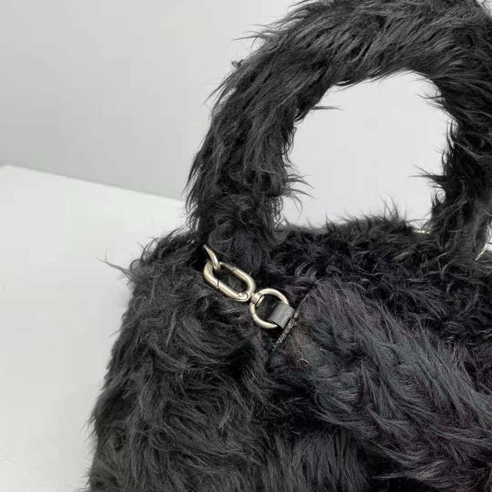 Balenciaga Women Fluffy Hourglass Top Handle Bag in Back - image 6