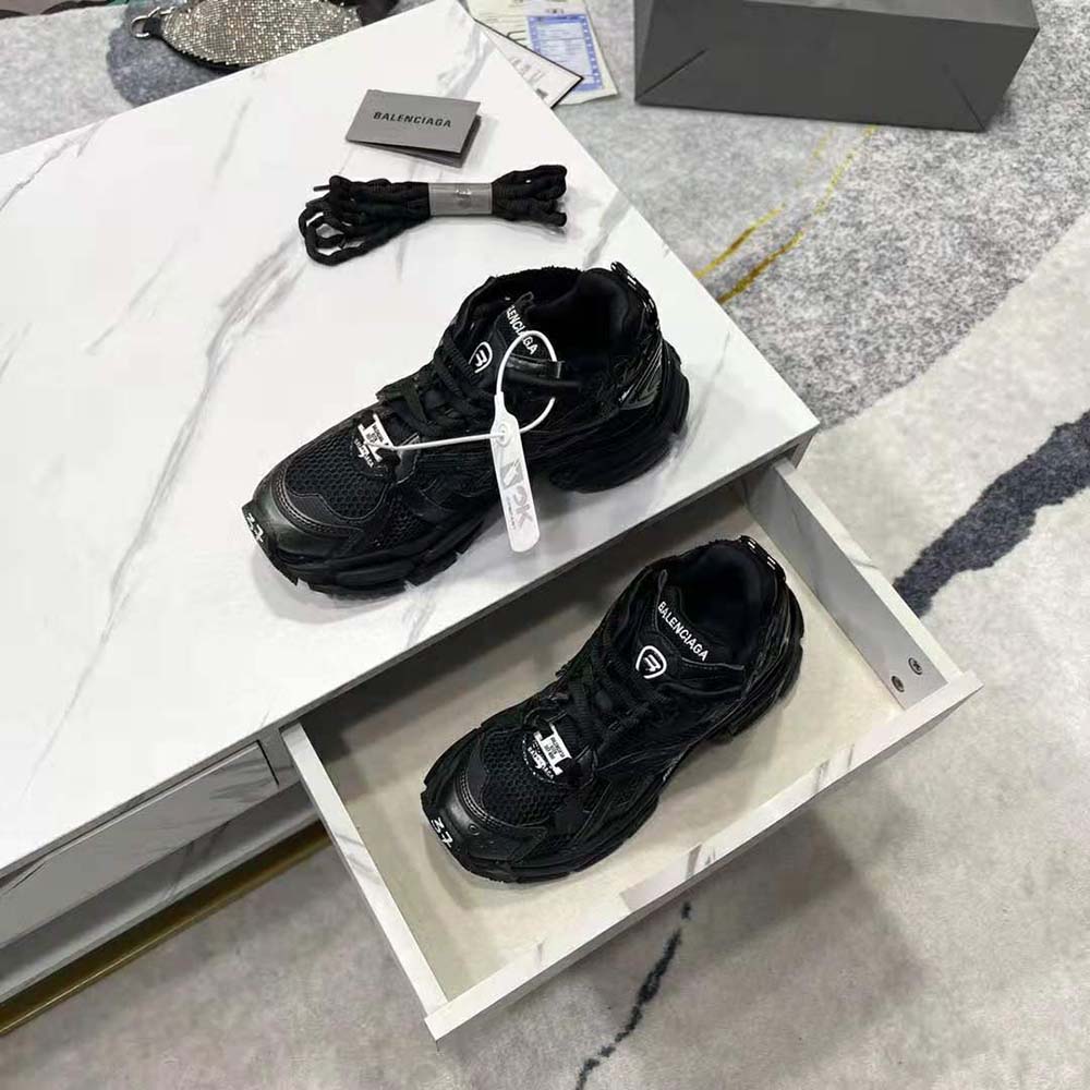 Balenciaga Women Runner Sneaker in Black Mesh and Nylon - image 4