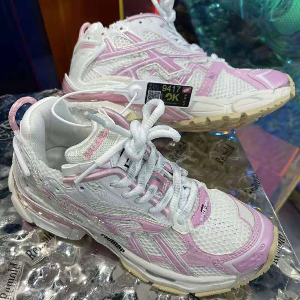 Balenciaga Women Runner Sneaker in White Mesh and Nylon - image 7