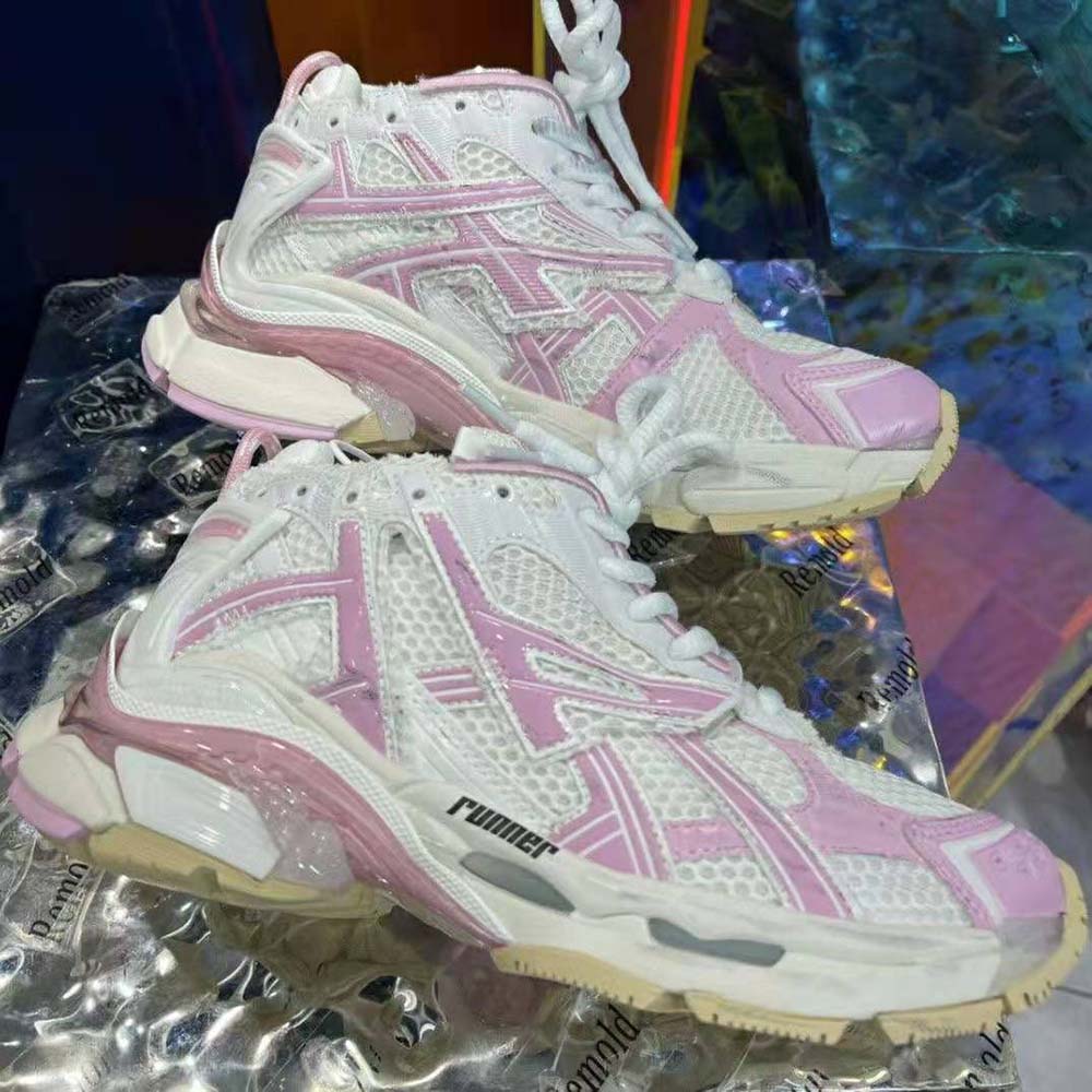 Side view showing chunky silhouette of Balenciaga Women Runner Sneaker