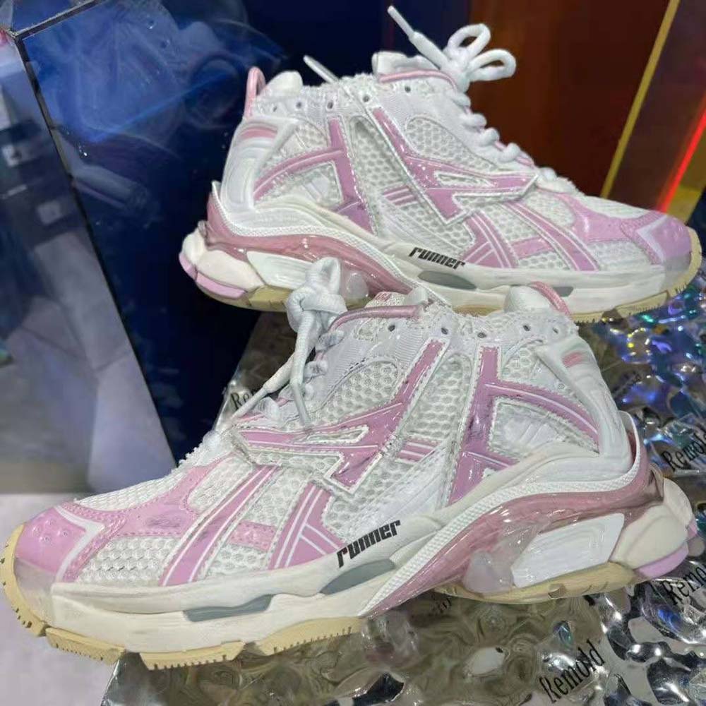 Balenciaga Women Runner Sneaker in White Mesh and Nylon - image 5