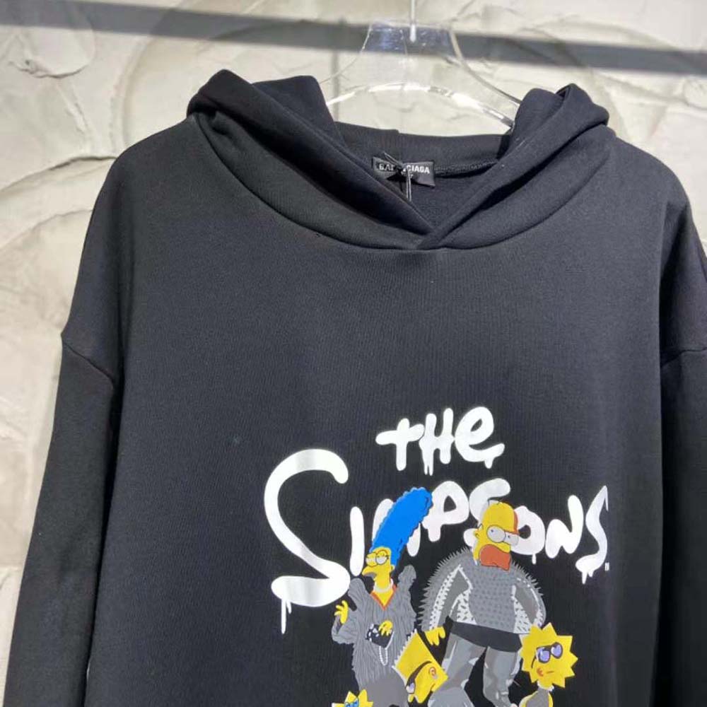 Balenciaga Women Simpsons Tm and 20th Television Cropped Hoodie in Black - image 5