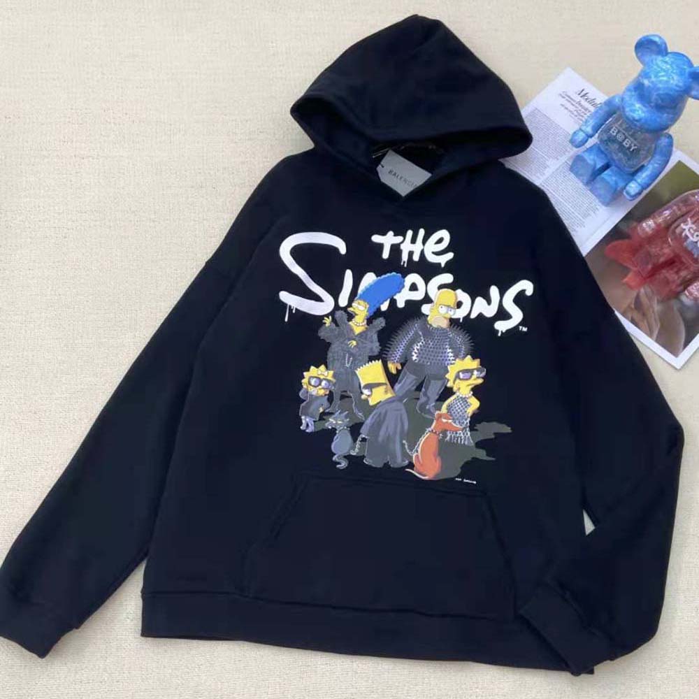 Close-up of graphic print on Balenciaga Men Simpsons Tm and 20th Television Hoodie