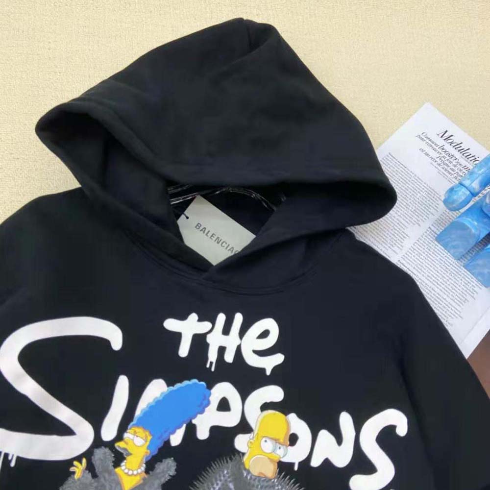 Balenciaga Men Simpsons Tm and 20th Television Hoodie Wide Fit in Black - image 4