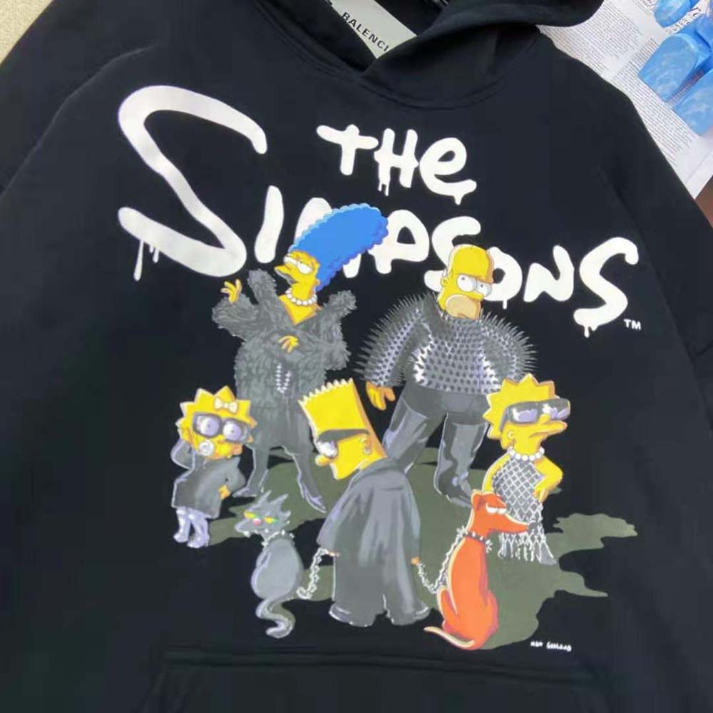 Balenciaga Men Simpsons Tm and 20th Television Hoodie Wide Fit in Black - image 5