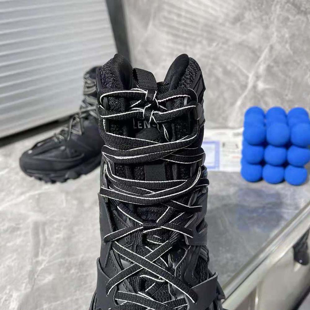 Balenciaga Women Track Hike Sneaker in Black Mesh and Nylon - image 9